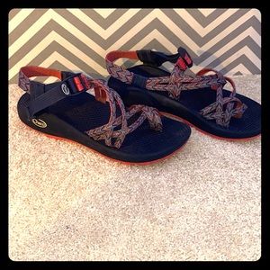 Chacos with toe straps